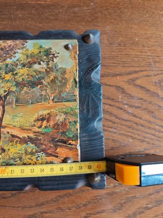 Cuadro antiguo sobre madera