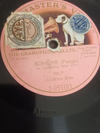6 dischi 78 giri rari monofaccia + omaggio esposit