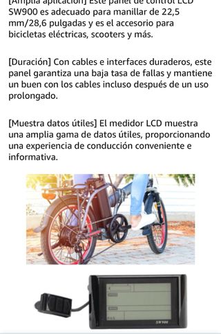 Pantalla bicicleta eléctrica SW900