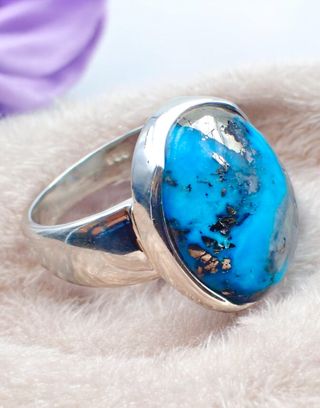 Anillo de plata 925 con piedra Turquesa