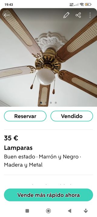Lampara ventilador