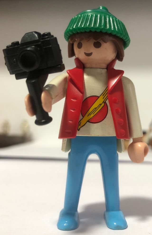 Playmobil Geobra 1974 turista con cámara,