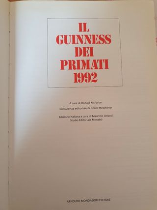 Il Guinness Dei Primati 1992