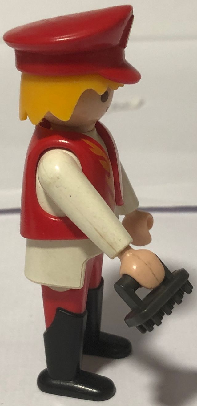 Playmobil Geobra 1990 hombre cepillando al burro