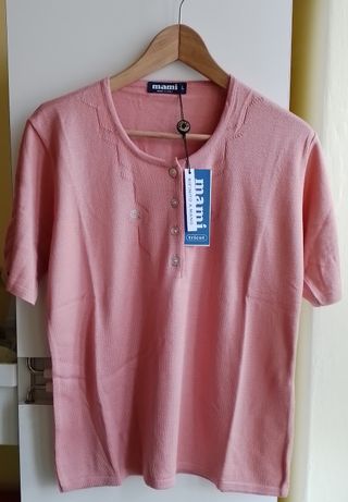 Maglia manica corta tricot due spirali