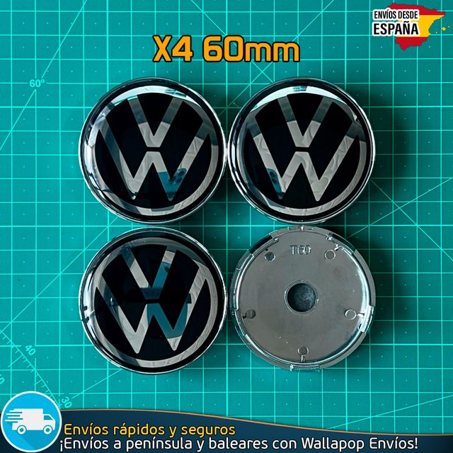 X4 Tapacubos Volkswagen 60mm Cubrebujes Llantas