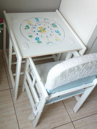 Mesa escritorio infantil, pupitre de madera MICUNA