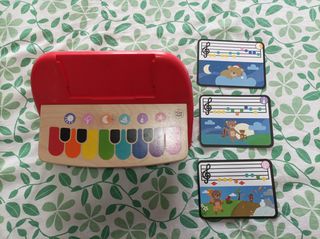 Piano Playtive + Reloj piezas madera