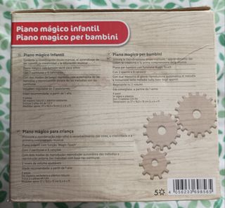 Piano Playtive + Reloj piezas madera