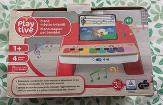 Piano Playtive + Reloj piezas madera