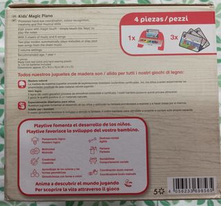 Piano Playtive + Reloj piezas madera