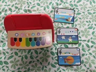 Piano Playtive + Reloj piezas madera