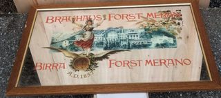 Insegna specchio bar birra forst 46x66