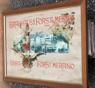 Insegna specchio bar birra forst 46x66