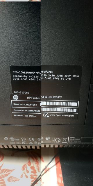 HP TODO EN UNO-i3-4gb ram-500gb HDD-W7-LCD MAL