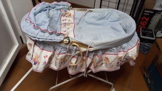 Cuna moisés de mimbre