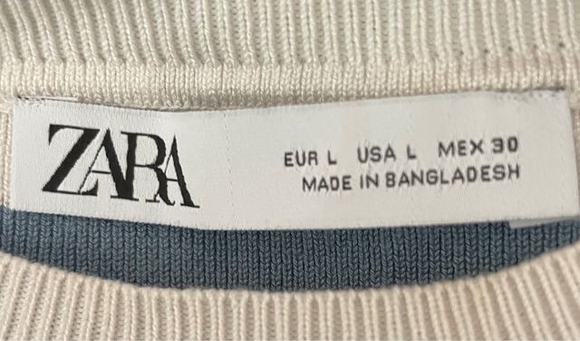 Top Zara rayas azules