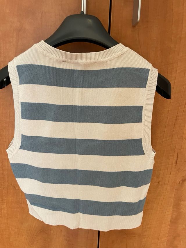Top Zara rayas azules