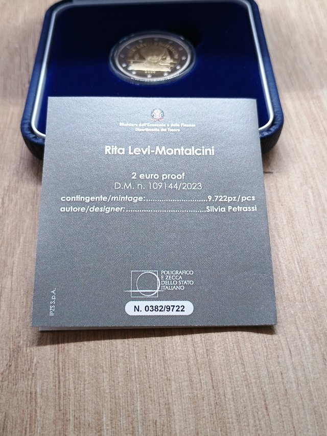 2€ PROOF Italia2024.Rita Levi-Montalcini