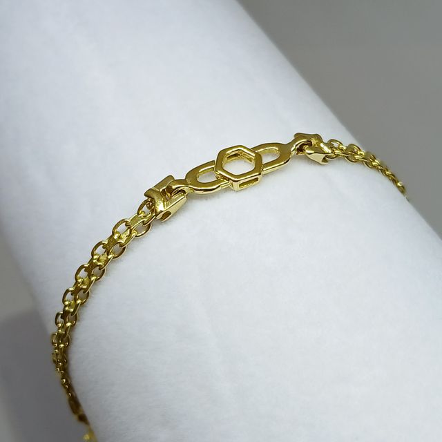Pulsera Oro Malla Lazo