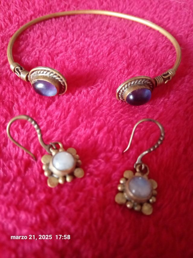 Pendientes y pulsera calidad