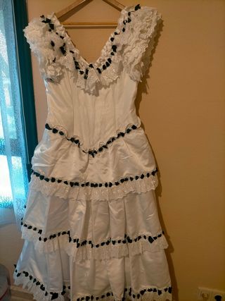 Vestido flamenca blanco