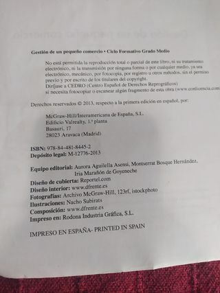 Libro Gestión de un pequeño comercio