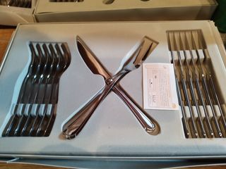 Cubertería acero inox 18/10 de 28 piezas