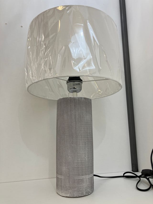 Lampada tavolo ceramica e paralume