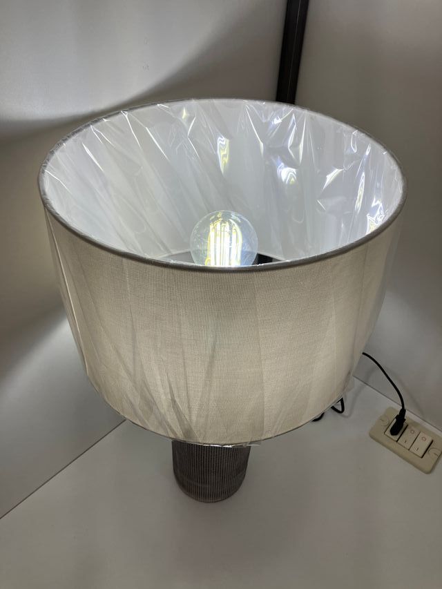 Lampada tavolo ceramica e paralume