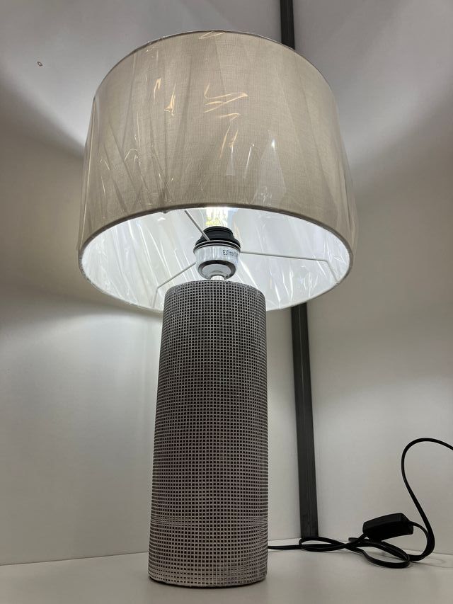 Lampada tavolo ceramica e paralume