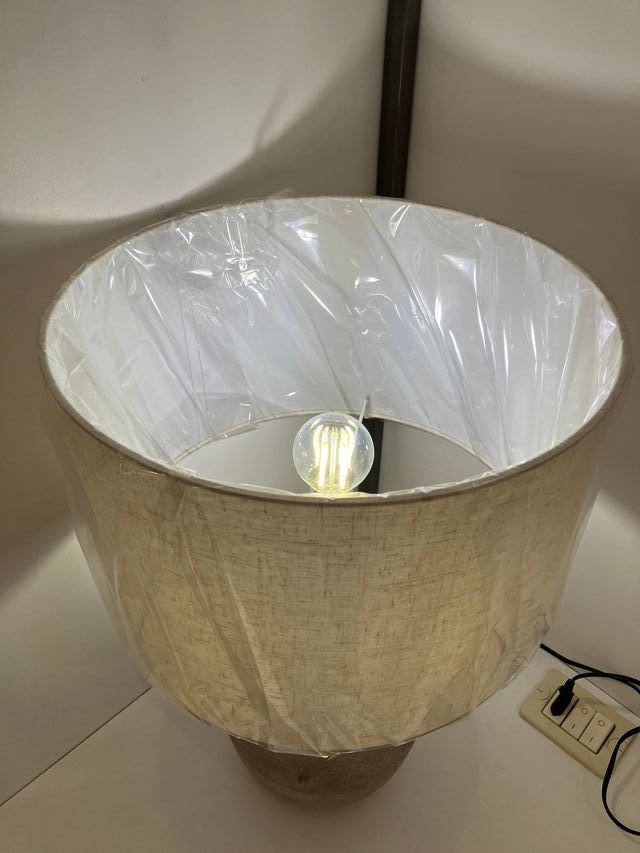 Lampada tavolo ceramica e paralume