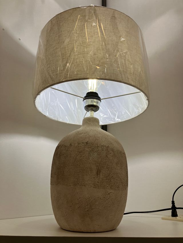 Lampada tavolo ceramica e paralume