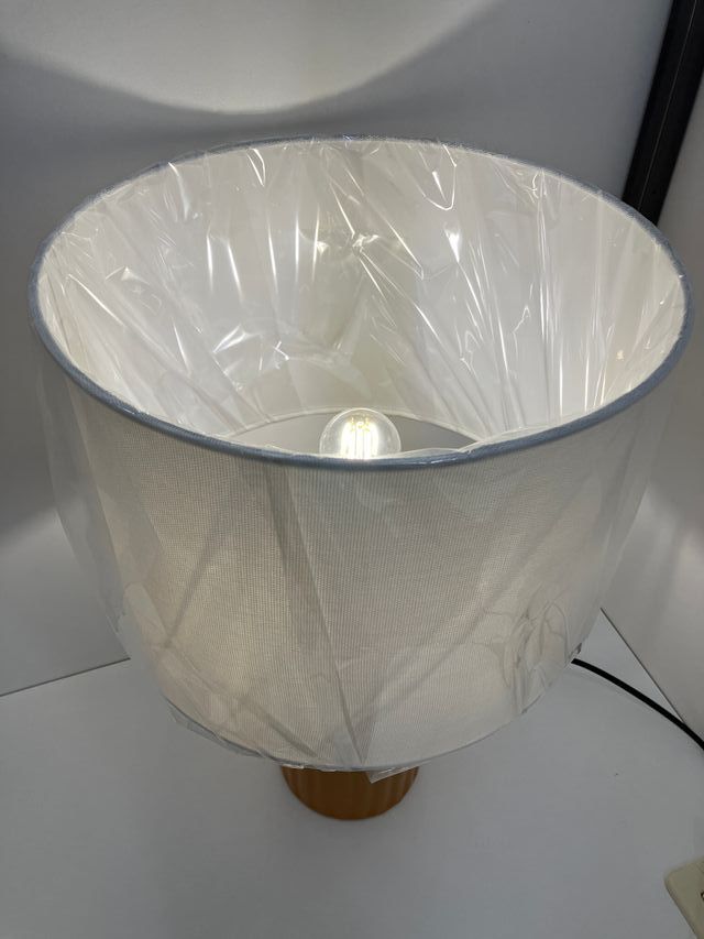 Lampada tavolo ceramica e paralume