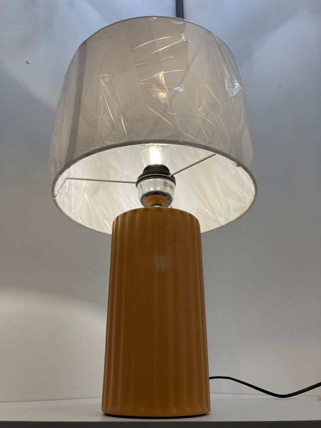 Lampada tavolo ceramica e paralume