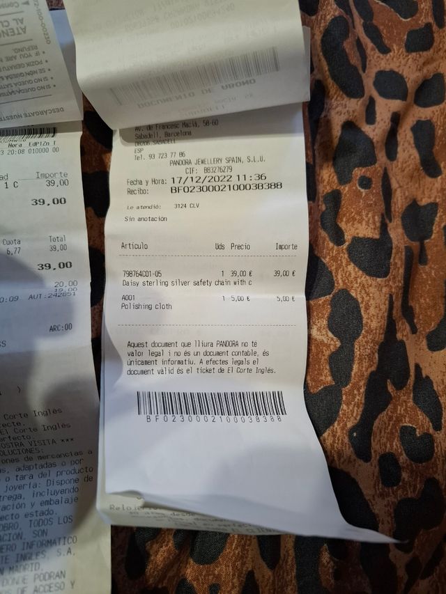 Pulsera Pandora - Con tickets