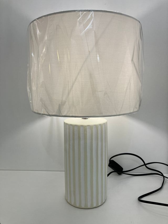 Lampada tavolo ceramica e paralume