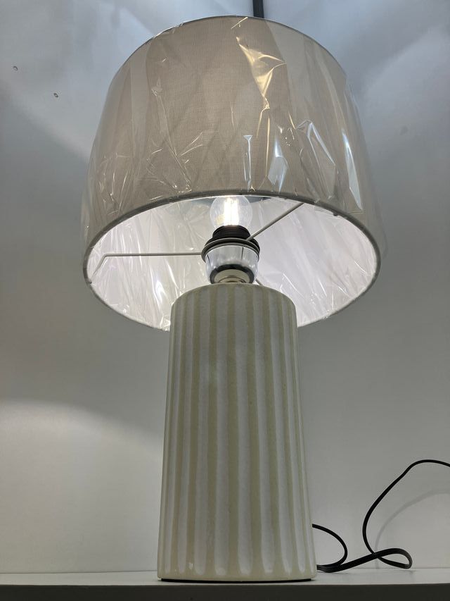 Lampada tavolo ceramica e paralume