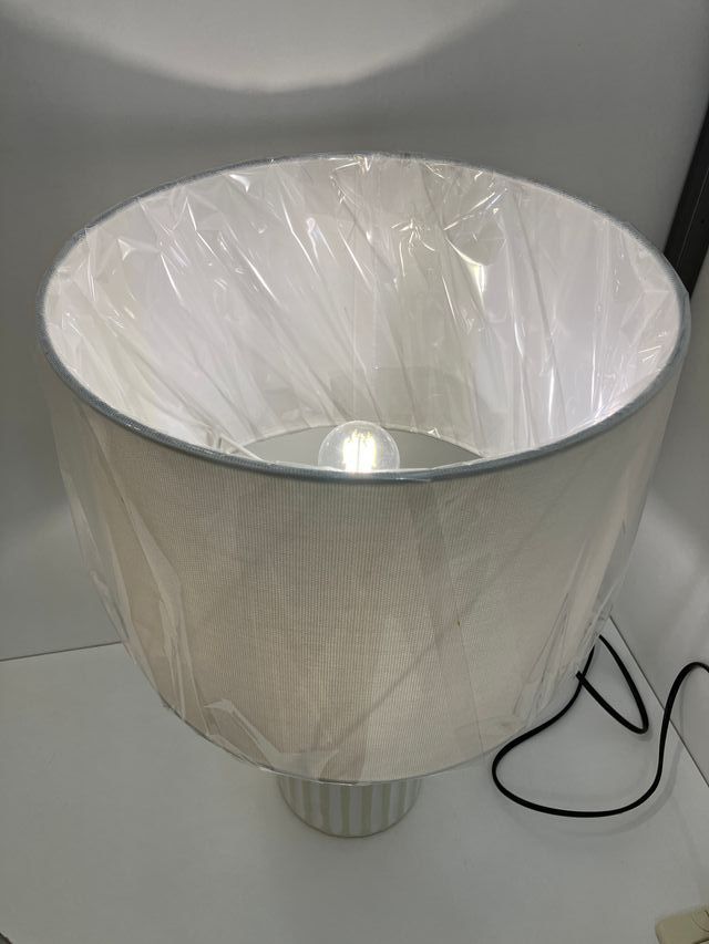 Lampada tavolo ceramica e paralume