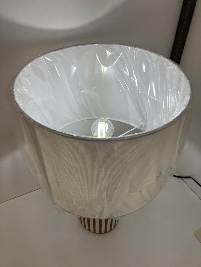 Lampada tavolo ceramica e paralume