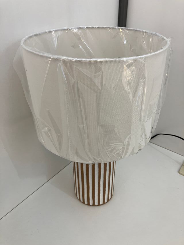 Lampada tavolo ceramica e paralume