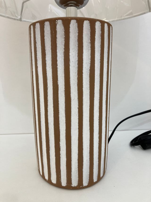 Lampada tavolo ceramica e paralume
