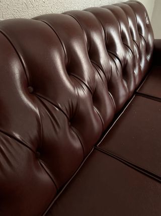 Sofá Cama Clasico Polipiel Burdeos