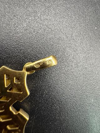 011 03 00251 COLGANTE CRUZ PIEDRAS ORO 18K