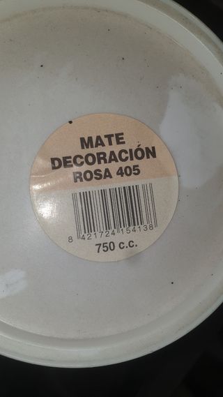 Lote pintura mate pastica