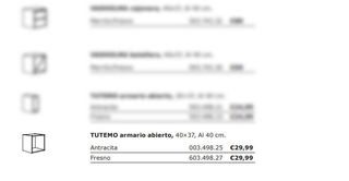 Cubo Ikea Tutemo 40 x 37 x 40 cms NUEVO