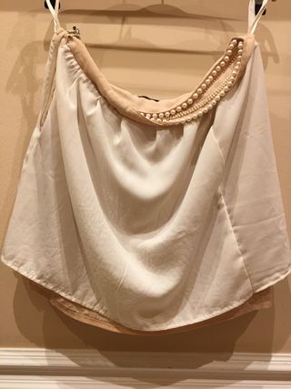 FALDA DE PERLAS DE ZARA 