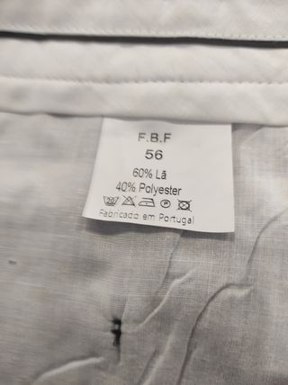 Conjunto de calças e casaco