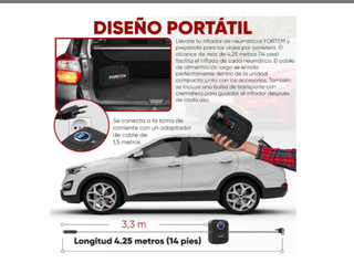 Inflador de Ruedas de Coche, Compresor de Aire.