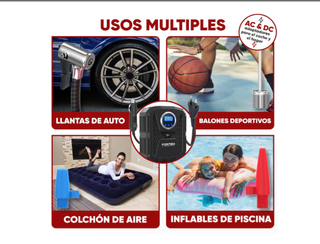 Inflador de Ruedas de Coche, Compresor de Aire.